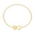 7.25" Yellow Gold-Plated Sterling Silver Freeform Shape Toggle Bracelet by ELLE