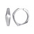 27mm Sterling Silver Hoop Earrings Angular Modern Edge from the Peak Collection by ELLE