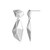 33mm Modern Geometric Multisided Sterling Silver Drop Earrings from the Peak Collection by ELLE