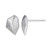 Geometric CZ Stud Earrings in Rhodium-Plated Sterling Silver by ELLE