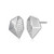 Geometric CZ Stud Earrings in Rhodium-Plated Sterling Silver by ELLE