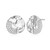 Hammered Sterling Silver Textured Modern Stud Earrings with CZ Pave Swirl by ELLE