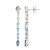 Sterling Silver Cascading Drop Earrings with Mixed Blue and White Topaz by ELLE