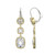 Yellow Gold-Plated Sterling Silver Essence Drop Earrings with Multi-Shape Cubic Zirconia Milgrain Bezels by ELLE