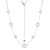 17"+3" Faceted White CZ Station Necklace with Cushion, Oval and Round Shapes by ELLE
