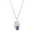 17"+2" Sterling Silver Lab-Created Alexandrite Sapphire, Lab-Created Yellow Sapphire & Lab-Created White Sapphire Necklace by ELLE