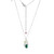 17"+2" Sterling Silver Necklace w/ Lab-Created Emerald, Lab-Created Yellow Sapphire & Lab-Created White Sapphire by ELLE