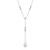 17"+3" Cultured Freshwater Pearl Drop Y-Necklace on Sterling Silver Beaded Cable Chain by ELLE