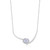 17 inch+3 inch Sterling Silver Blue Lace Agate Curved Bar Pendant Necklace by ELLE