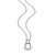 17 inch+3 inch Sterling Silver Drop Link Pendant Necklace with Pave White CZ by ELLE