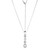17"+3" Sterling Silver Drop Pendant Necklace with Four Graduated White CZ Shapes by ELLE