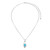 18"+4" Sterling Silver Open Teardrop Pendant Necklace with Large Simulated Turquoise by ELLE 18"+4" Sterling Silver Open Teardrop Pendant Necklace with Large Simulated Turquoise by ELLE
