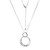 28"+2" Sterling Silver Open Swirl Circle Pendant Necklace by ELLE
