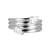 Rhodium-Plated Sterling Silver Pear-Shape Cubic Zirconia Multi-Band Ring by ELLE
