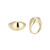 Yellow Gold-Plated Sterling Silver Polished Teardrop Statement Ring by ELLE