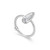 Rhodium-Plated Sterling Silver Pear-Shape Cubic Zirconia Teardrop Ring by ELLE