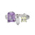 Rhodium-Plated Sterling Silver Ring with Lab-Created Alexandrite, Lab-Created White Sapphire and Lab-Created Yellow Sapphire by ELLE Rhodium-Plated Sterling Silver Ring with Lab-Created Alexandrite, Lab-Created White Sapphire and Lab-Created Yellow Sapphire by ELLE