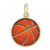 Painted Basketball Charm (Choose Metal) by Rembrandt