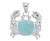 Sterling Silver Crab Pendant Necklace w/ Larimar & Blue Topaz Accents, 18 inch Chain