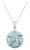18" Sterling Silver Starfish Pendant Necklace w/ Larimar & Lab-Created CZ Ocean Theme