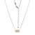 17"+2" Two-Tone Sterling Silver CZ Art Deco Style Pendant Necklace by Charles Garnier