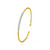 6.75" Gold-Plated Sterling Silver Cuff Bracelet with Diagonal CZ Row by Charles Garnier
