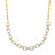 17"+2" Gold-Plated and Rhodium-Plated Sterling Silver Link Statement Necklace with CZ Clusters by Charles Garnier