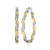 35mm Two-Tone Sterling Silver Twisted Hoop Earrings by Charles Garnier