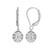 8mm Sterling Silver Rhodium-Plated Pave CZ Ball Leverback Earrings by Charles Garnier