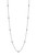 30"+3" Sterling Silver Rhodium-Plated Rope Necklace with Pave CZ Bead Stations by Charles Garnier
