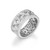 Rhodium-Plated Sterling Silver Quilted CZ Band Ring by Charles Garnier
