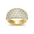 Two-Tone Sterling Silver Dome Ring with Quilted CZ Lattice by Charles Garnier