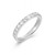 Sterling Silver Rhodium-Plated Eternity Band Ring with Channel-Set CZ Stones by Charles Garnier