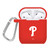 Game Time Philadelphia Phillies Silicone Case Cover Compatible with Apple AirPods Generation 1 & 2 Battery Case (Red)