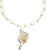 18" Gold Plated Sterling Silver Charm Necklace w/ Medium Pickleball Paddle Charm by Rembrandt