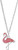 18" Sterling Silver Charm Necklace w/ Painted Flamingo Charm by Rembrandt