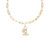 18" 14K Yellow Gold Paperclip Charm Necklace w/ Number One Mom Charm by Rembrandt