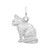 Sitting Elegant Cat Charm (Choose Metal) by Rembrandt
