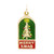 Painted Merry Xmas Christmas Tree Charm (Choose Metal) by Rembrandt