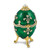 Luxury Giftware by Jere Bejeweled EGG-XACLTY Green Egg Trinket Box with Ring Insert and Matching 18 inch Necklace