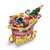 Luxury Giftware by Jere Bejeweled NORTH POLE DRIFTER Santa Sleigh with Presents Trinket Box with Matching 18 inch Necklace