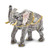 Luxury Giftware Pewter Bejeweled Crystals Gold-tone Enameled MORRISON Elephant Trinket Box with Matching 18 Inch Necklace
