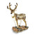 Luxury Giftware Pewter Bejeweled Crystals Gold-tone Enameled BUCK Deer Trinket Box with Matching 18 Inch Necklace
