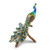 Luxury Giftware by Jere Bejeweled BLUEBELL Peacock on Branch Trinket Box with Matching 18 inch Necklace