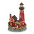 Luxury Giftware Pewter Bejeweled Crystals Gold-tone Enameled BEACON Red Brick Lighthouse Trinket Box with Matching 18 Inch Necklace