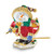 Luxury Giftware by Jere Bejeweled SNOWFALL Snowman Skiing Trinket Box with Matching 18 inch Necklace