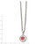 20 inch Stainless Steel Curb Chain Necklace with Polished Red Enamel Round Medical ID Pendant