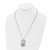 22 inch Stainless Steel Ball Chain Necklace with Brushed and Polished Red Enamel Medical ID Dog Tag Pendant