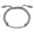 7.5-10.5 inch Grey Nylon Adjustable Bracelet with Stainless Steel Polished Red Enamel Medical ID Plate