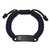7.5-10.5 inch Adjustable Black and Blue Nylon Medical ID Bracelet with Polished Black IP-Plated Stainless Steel Engraving Plate